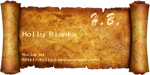 Holly Bianka névjegykártya