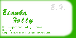 bianka holly business card